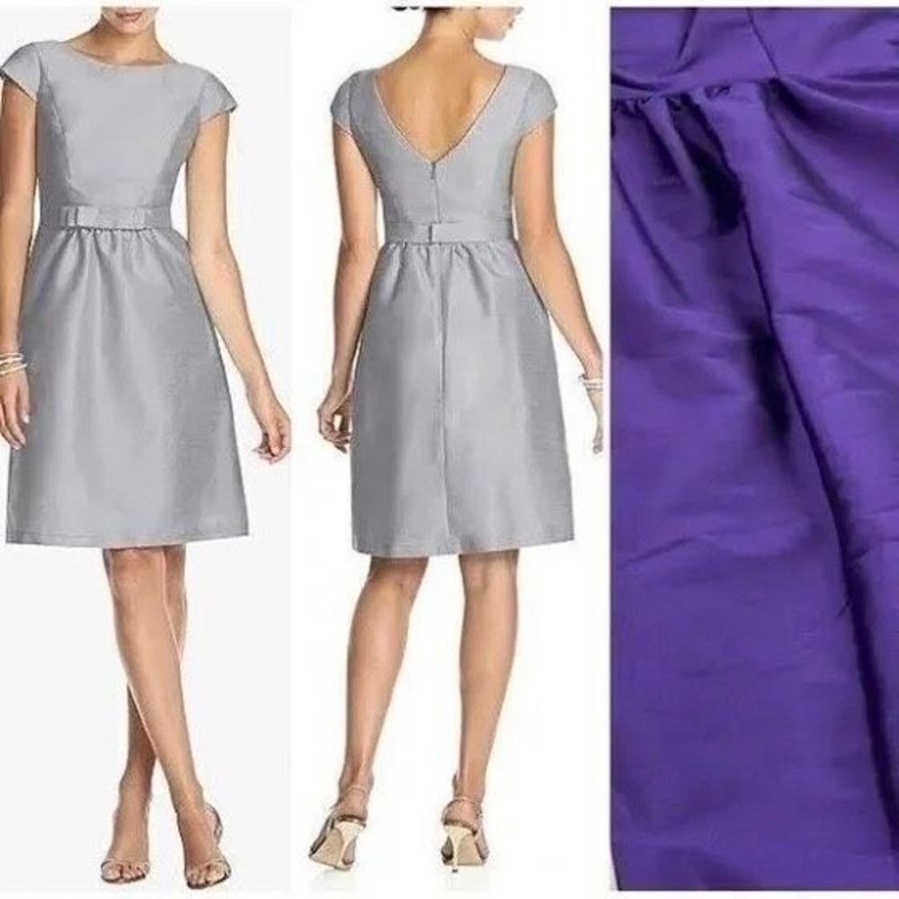 Alfred Sung Majestic Purple Cap Sleeve Dress